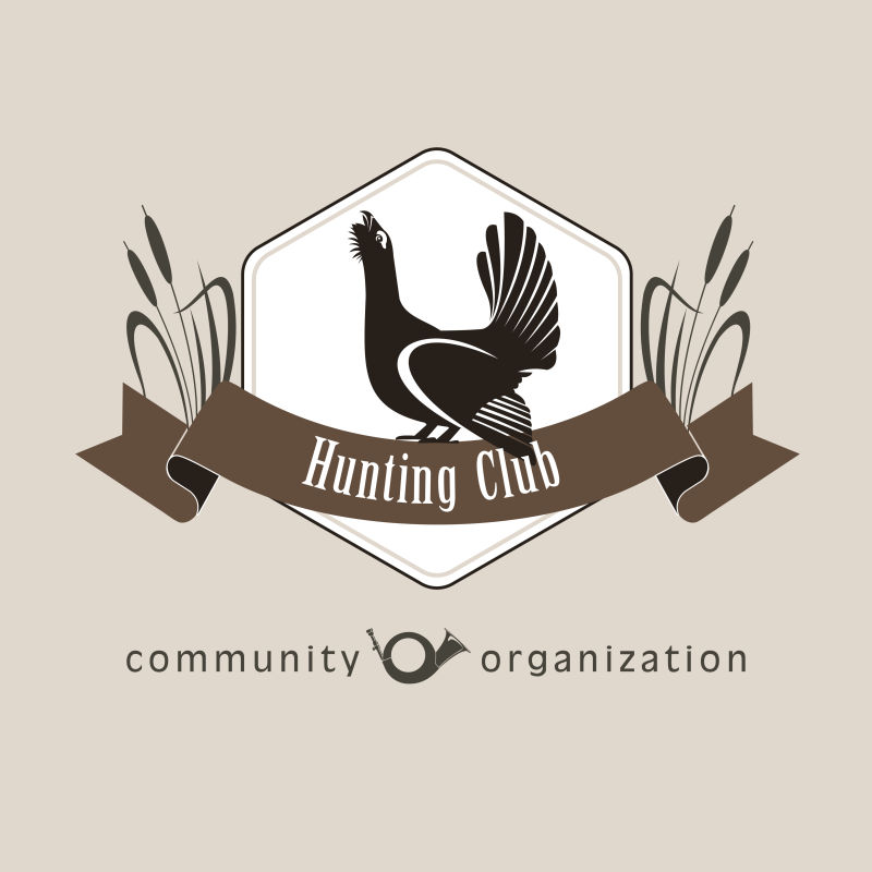 矢量的松鸡狩猎俱乐部标志