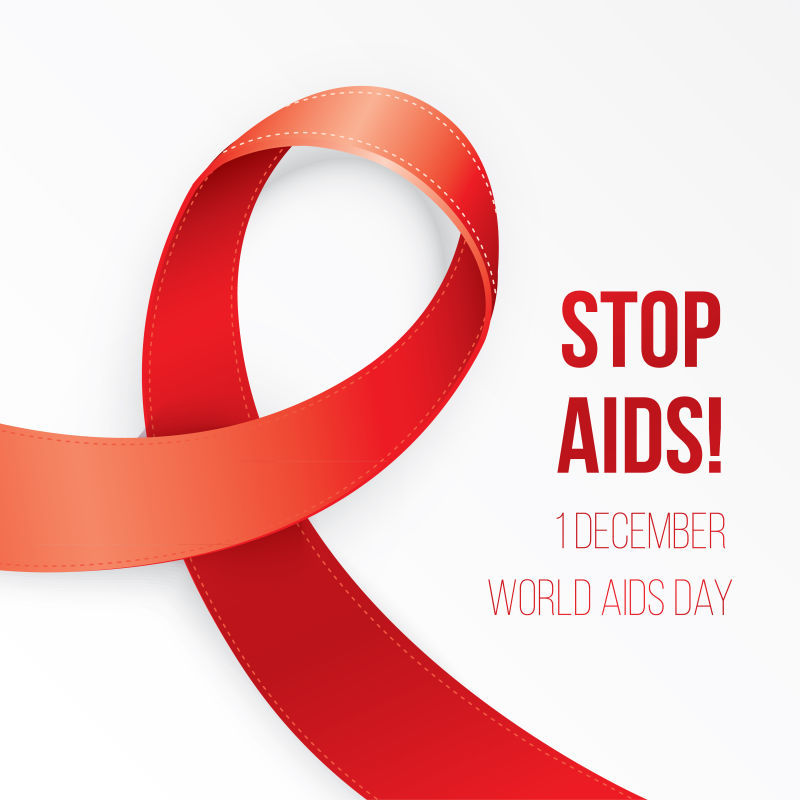 矢量世界艾滋病日插图