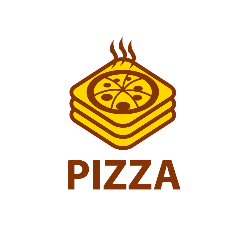 创意的比萨标志矢量设计