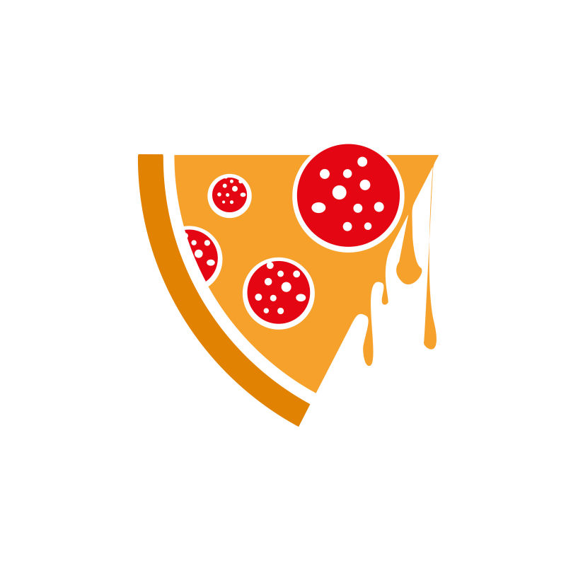 矢量的创意披萨标志设计