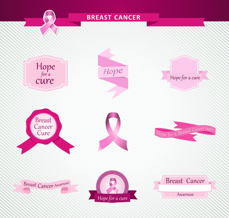 矢量乳腺癌预防概念插图