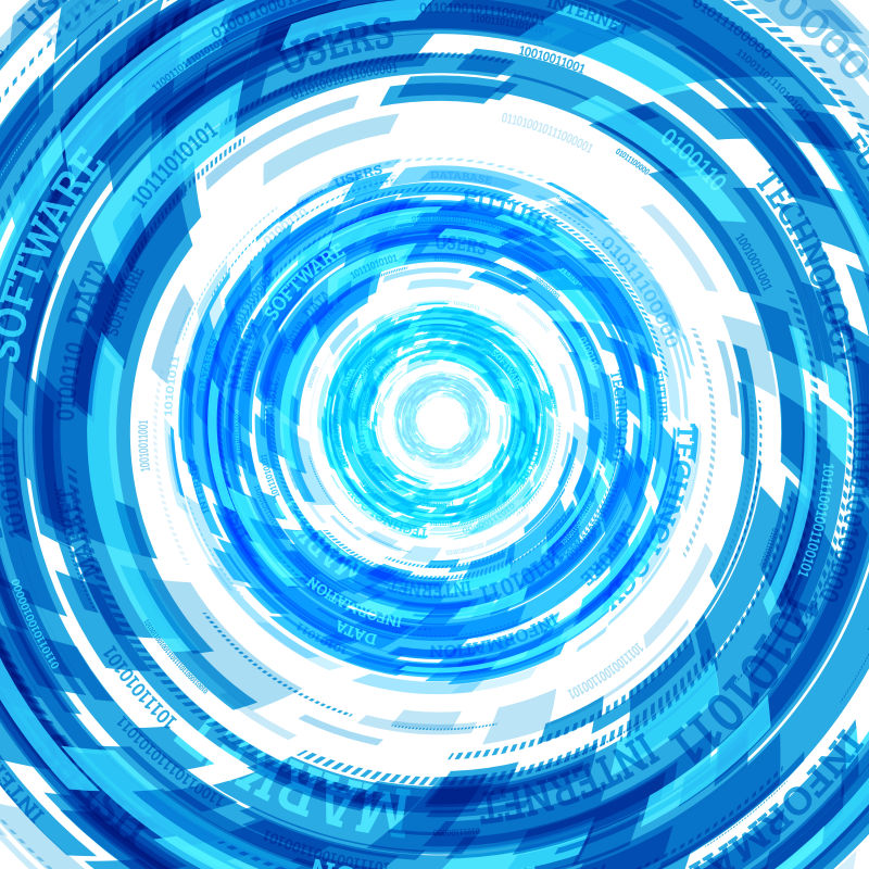 矢量抽象科技感的蓝色几何背景
