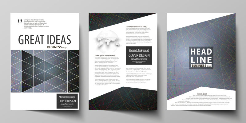 简约的几何图形宣传册设计矢量图