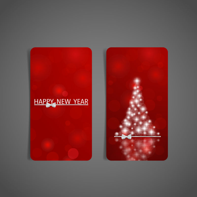 红色圣诞卡片矢量设计