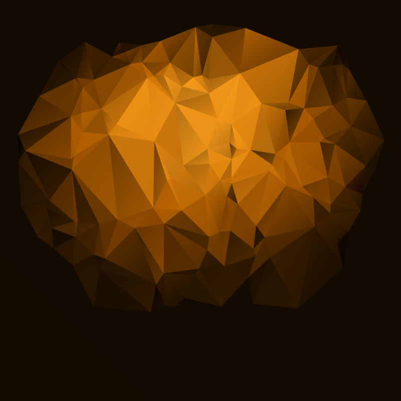 抽象矢量土黄色三角立体几何背景