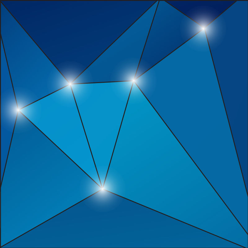 矢量蓝色几何立体三角背景