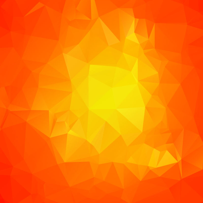 创意矢量橙色立体三角风格背景