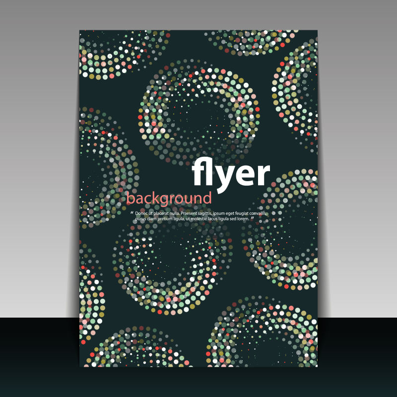 创意矢量彩色圆点元素的书刊封面设计