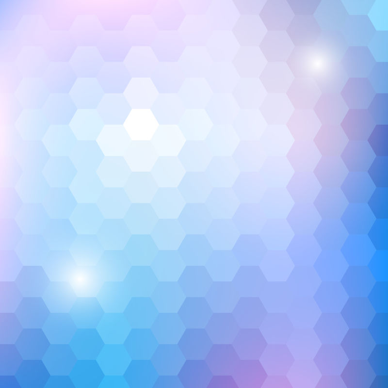 矢量彩色抽象六边形元素的背景