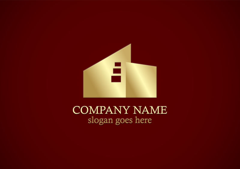 金建筑公司矢量logo标志