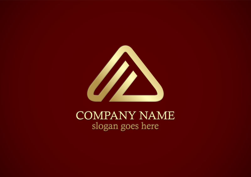 矢量三角线黄金公司标志