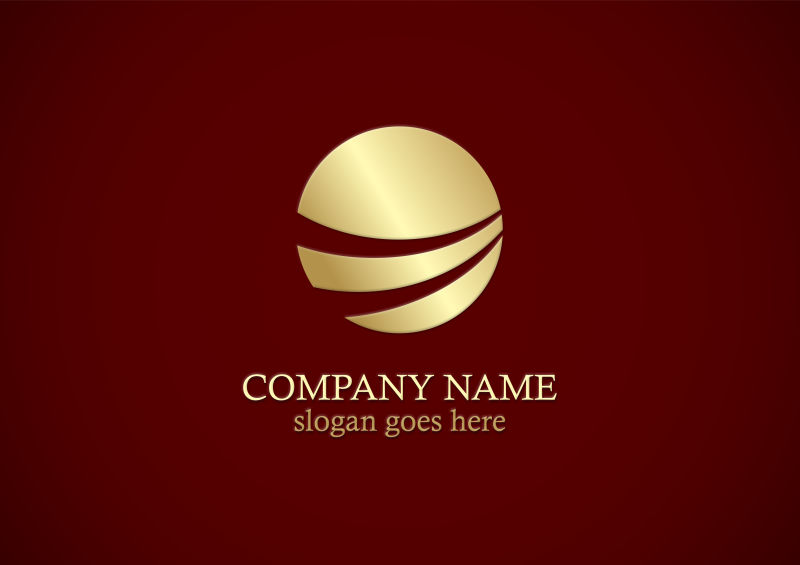 矢量公司logo黄金商业标识