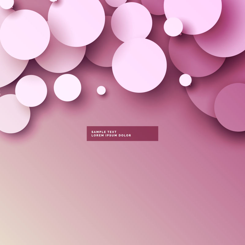 创意矢量粉色抽象圆形元素背景
