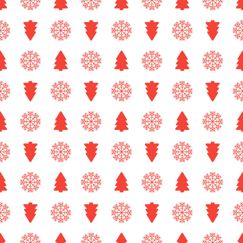 圣诞树和雪花向量抽象背景矢量