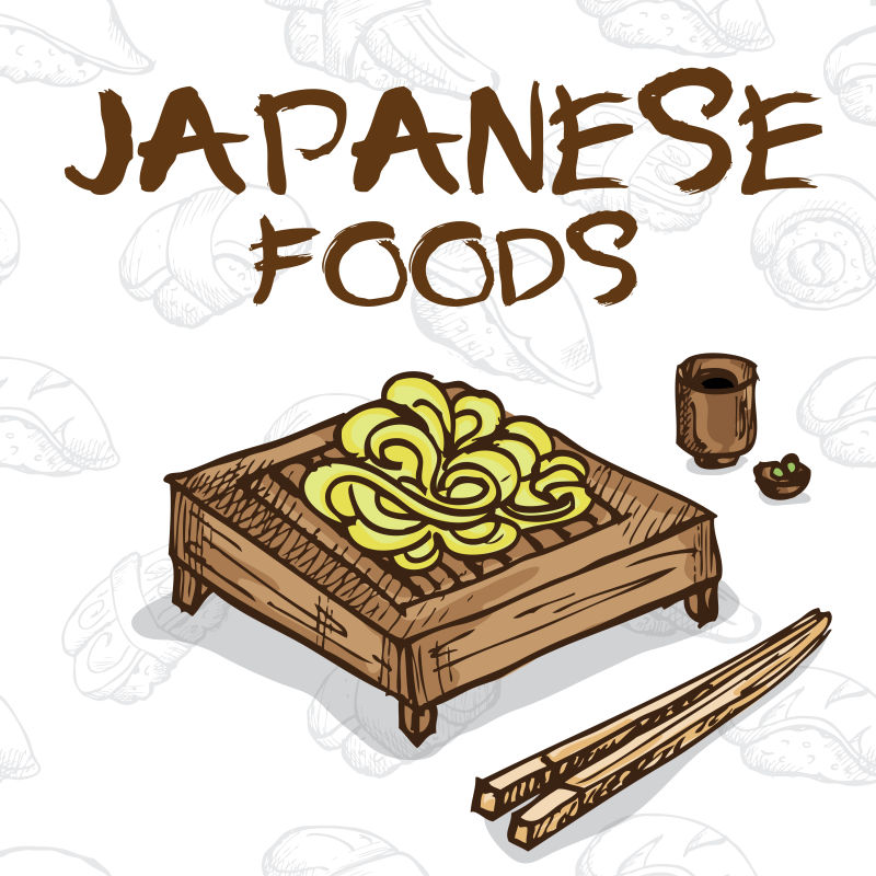 矢量日本食品