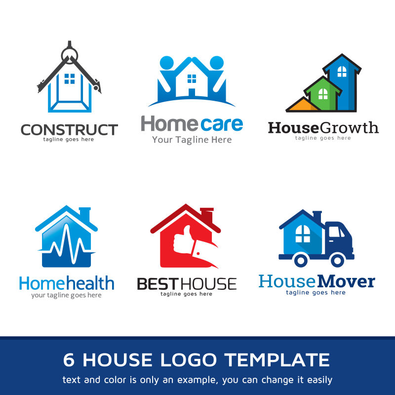 商业房屋标识矢量创意logo设计