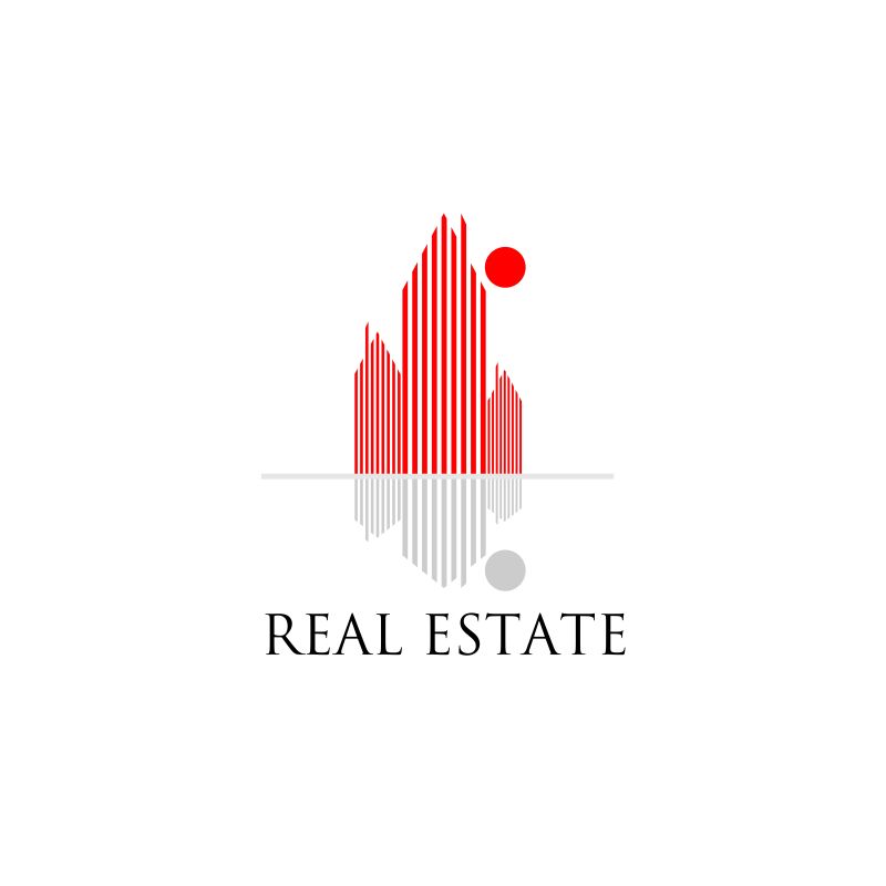 矢量红色房地产logo