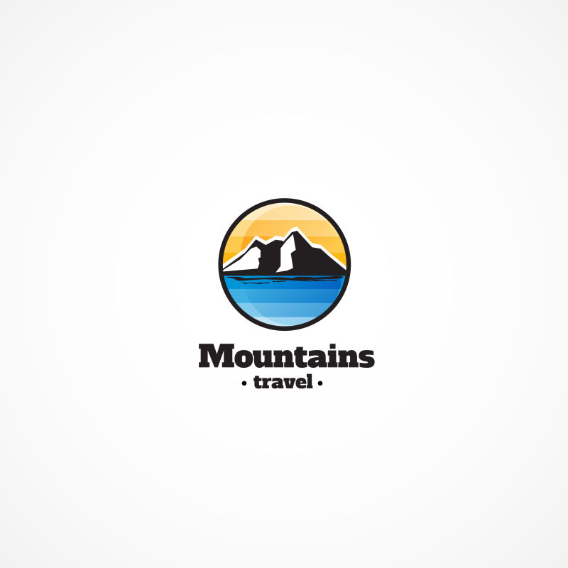 山脉矢量创意logo设计