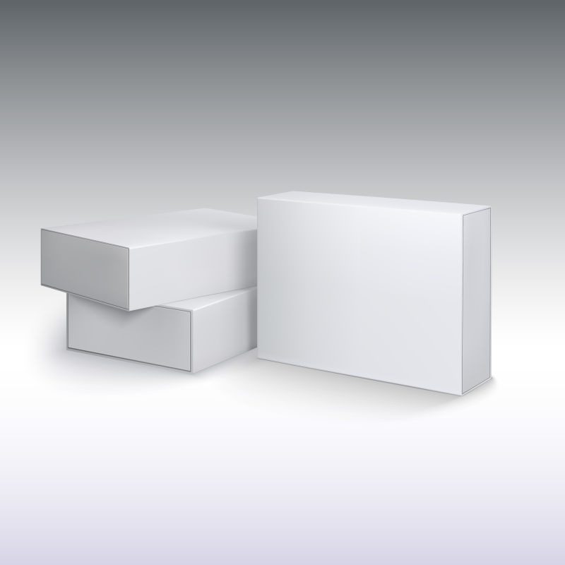矢量抽象空白盒子包装设计