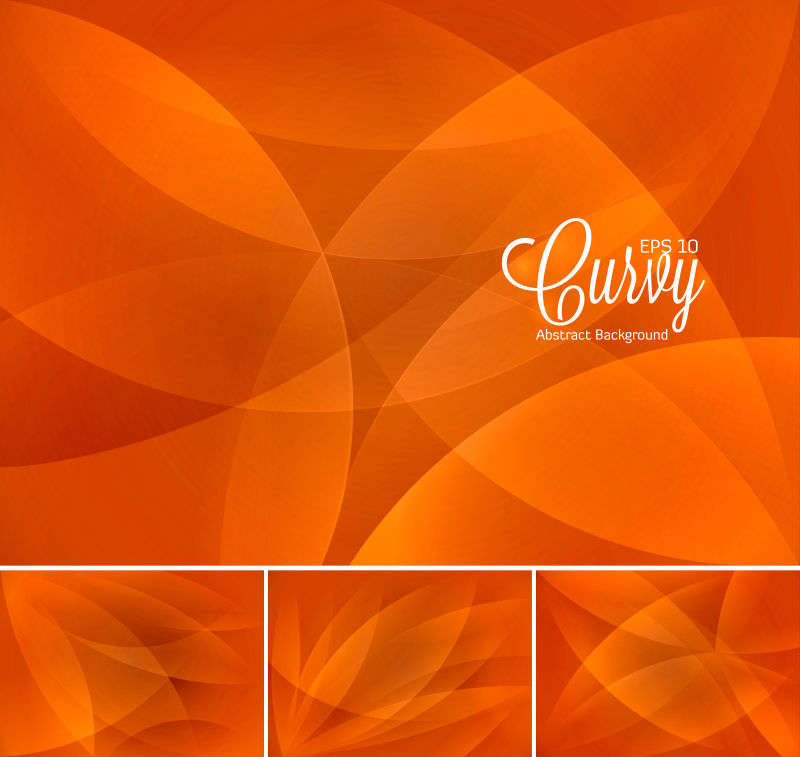 抽象的橙色花纹背景矢量设计