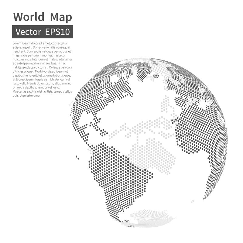 矢量点缀世界地图背景