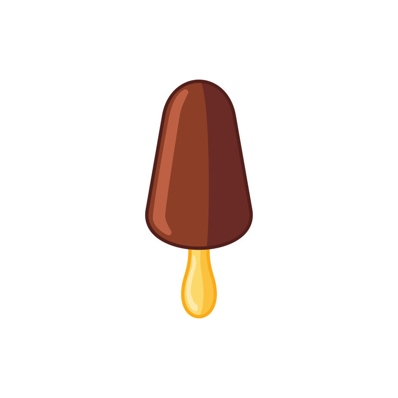 矢量的巧克力冰淇淋插图