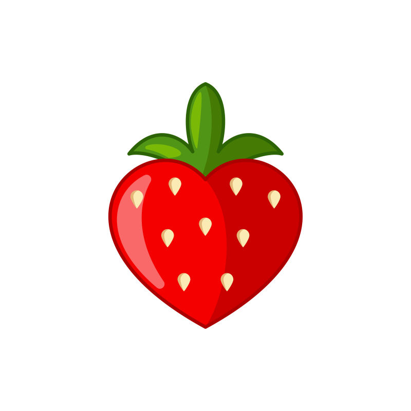 矢量的草莓图标