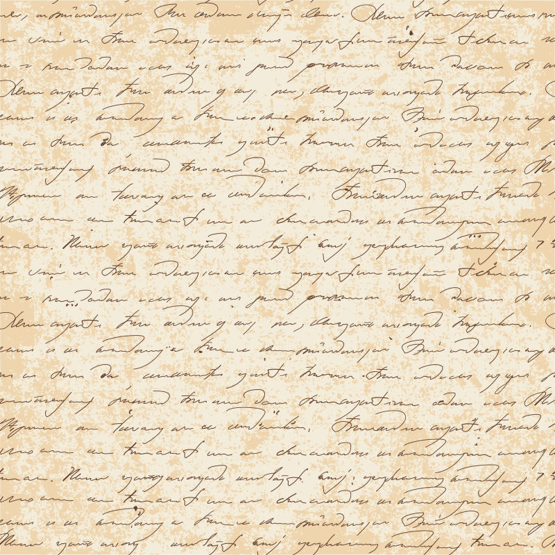 老式信纸上的手写文本矢量背景