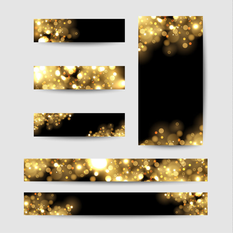抽象金色闪光元素的背景