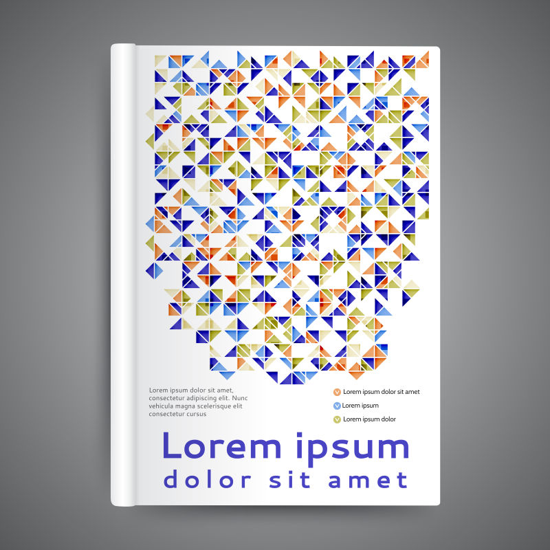 矢量彩色几何元素图书封面设计