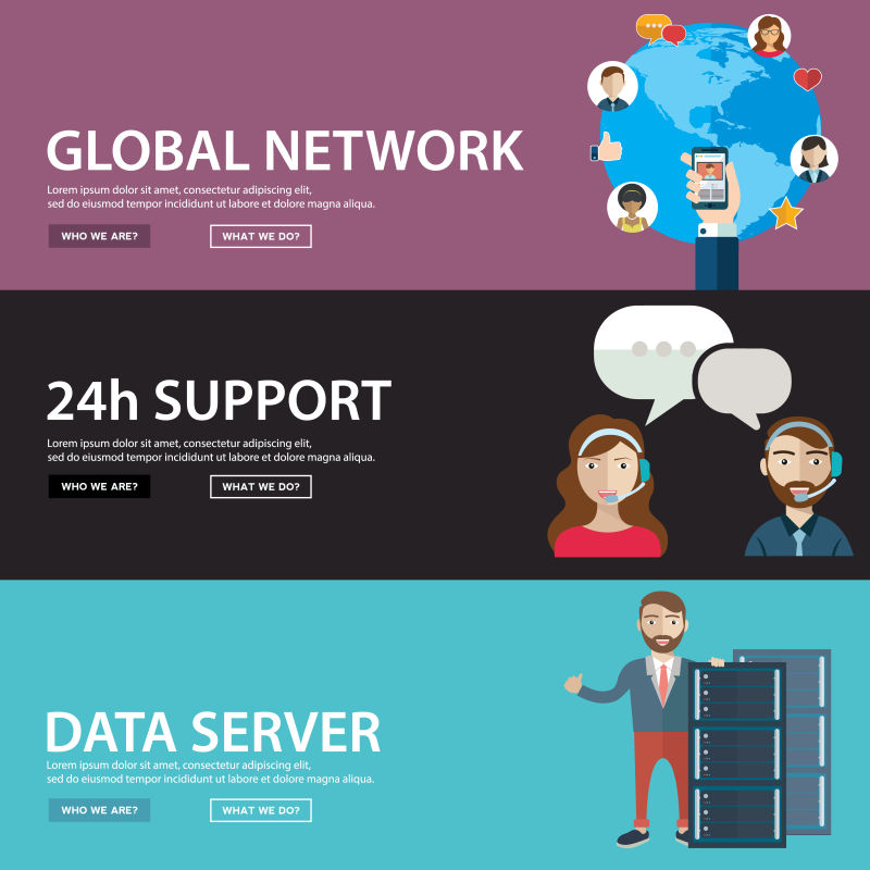 矢量数据服务器全球网络和客户支持