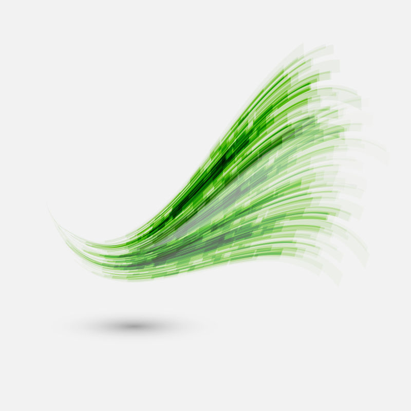 绿波曲线矢量抽象背景