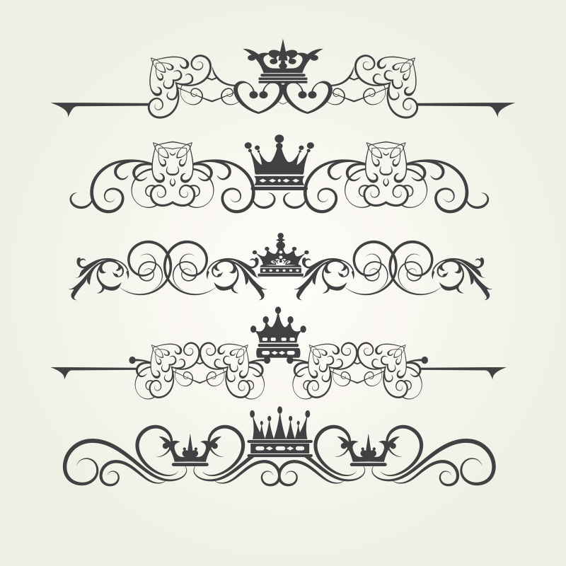 矢量装饰元素手绘皇冠