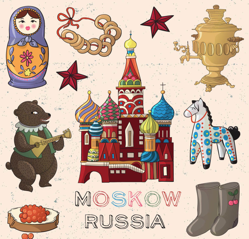 矢量设计俄罗斯历史标志