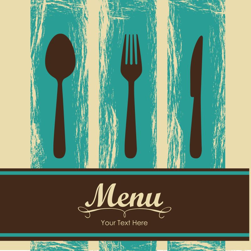 矢量餐厅的菜单封面设计