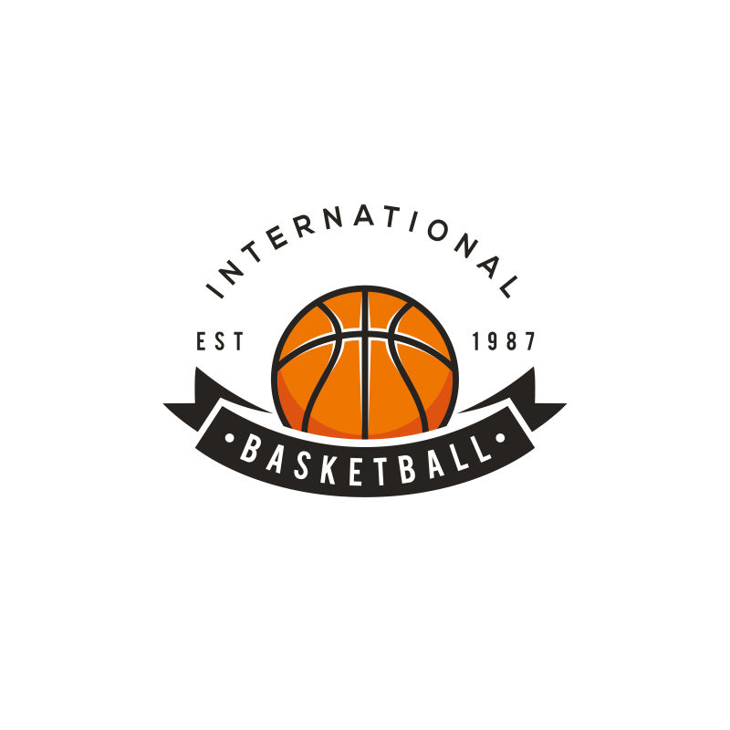 矢量的篮球logo标志
