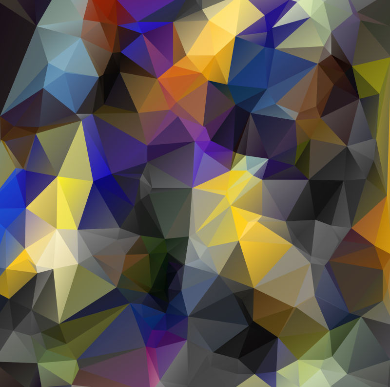 创意矢量立体三角抽象平面背景