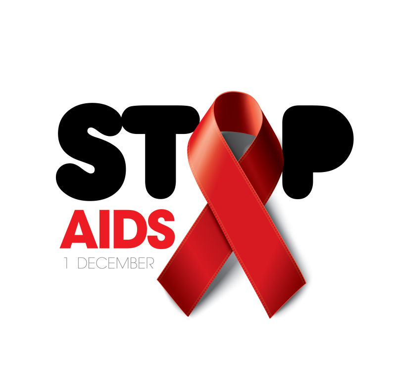 矢量的艾滋病宣传标语设计