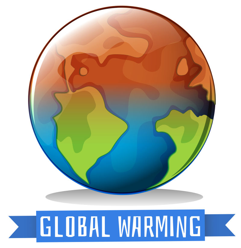 全球变暖主题矢量插图