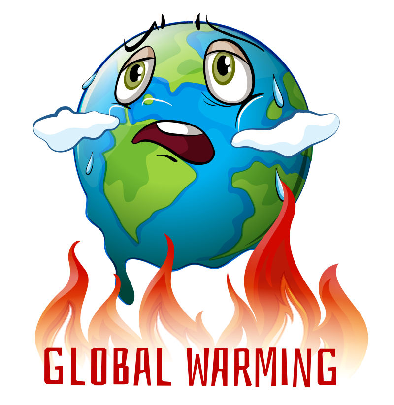 矢量全球变暖海报