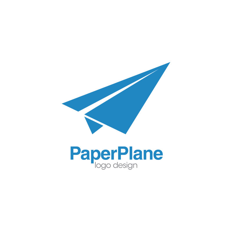 矢量纸飞机创意logo