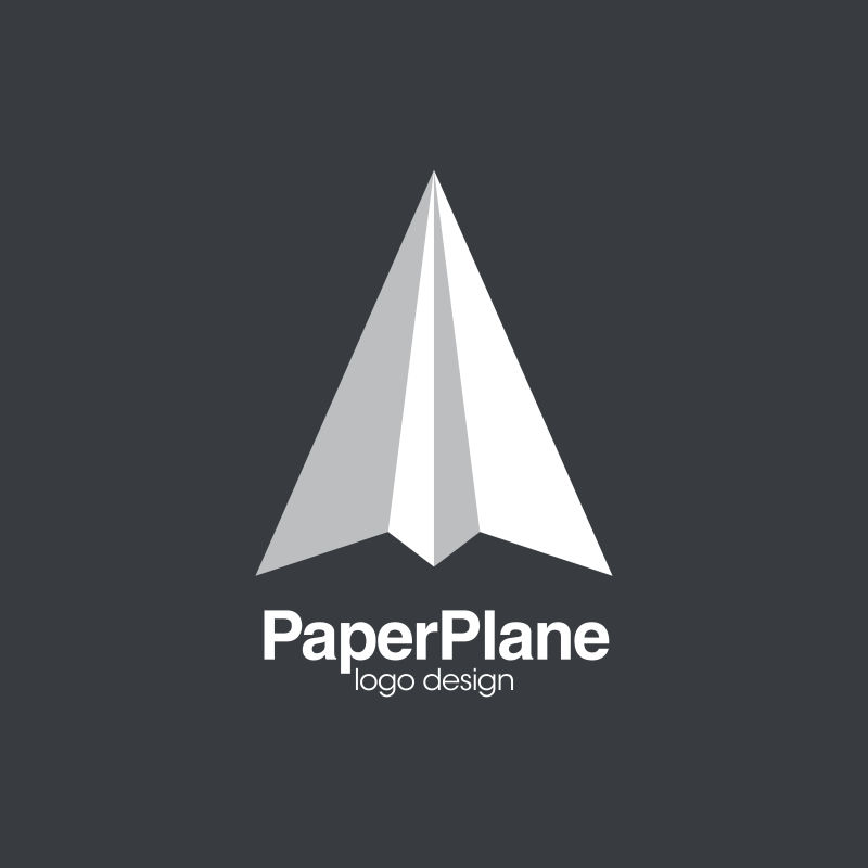 纸飞机logo创意矢量图标