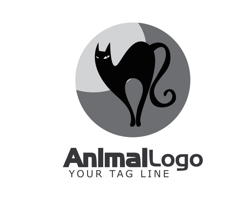 圆形动物标志logo矢量