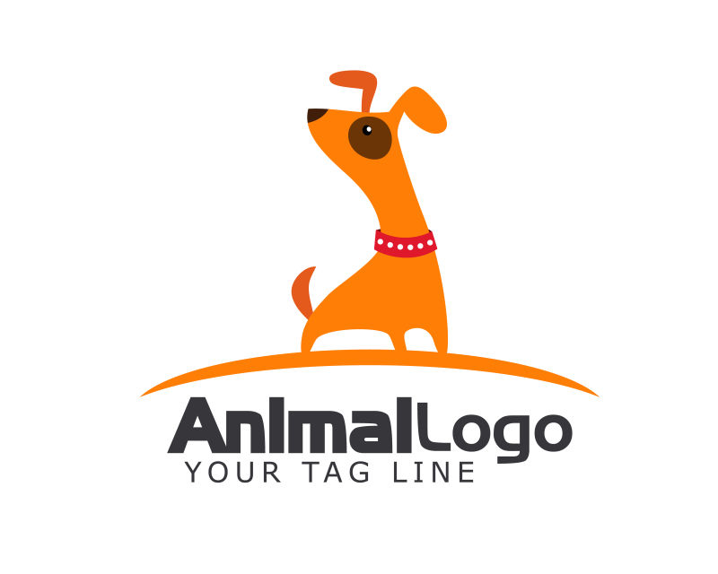 小狗宠物logo设计矢量