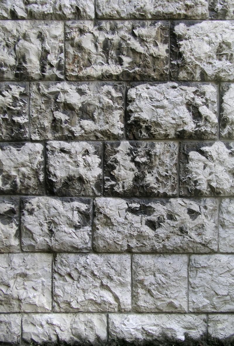 四四方方的石头砖墙背景