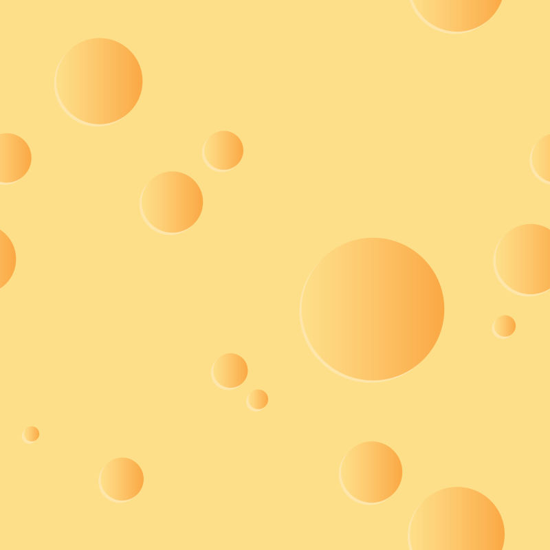 创意矢量手绘奶酪表面平面插图
