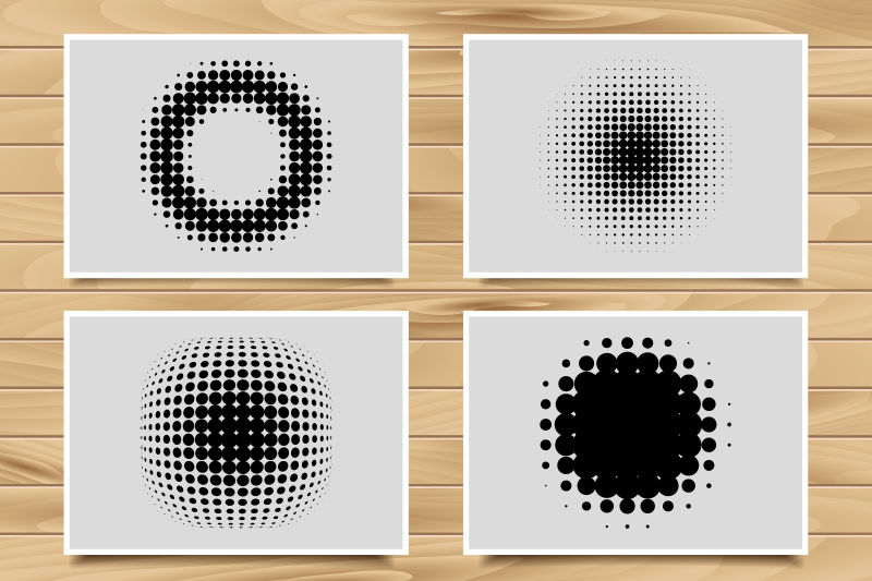 抽象的黑色圆点图案矢量设计