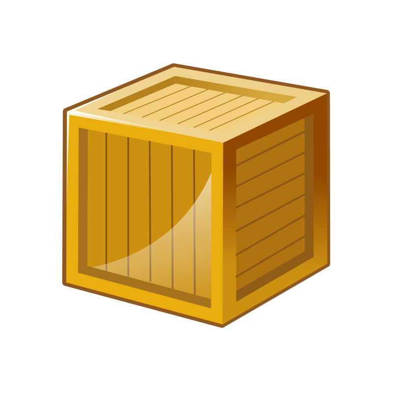 抽象矢量木箱元素图标设计