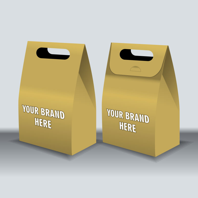 创意矢量现代棕色包装盒设计