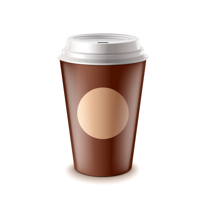 创意矢量咖啡杯平面插图